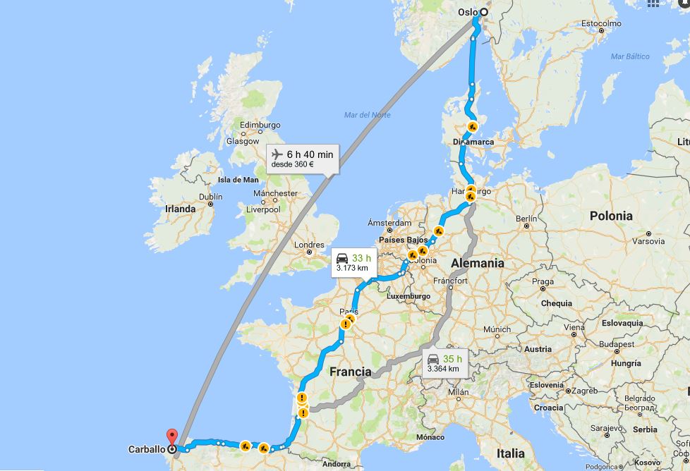 mudanza de Carballo a Oslo