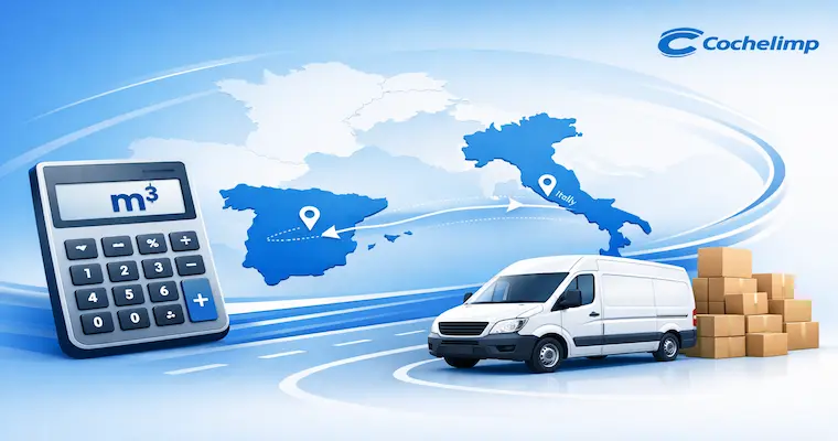 Mudanzas Italia-España por volumen con cálculo online y precios claros