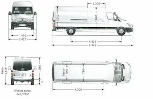 furgoneta Mercedes Sprinter 316 cdi medidas
