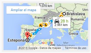 Mapa-de-ruta-de-transporte-Eslovaquia-Espana