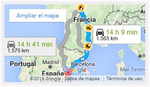 Mapa-de-ruta-de-transporte-Francia-Espana