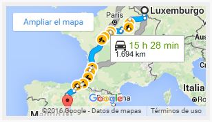 Mapa-de-ruta-de-transporte-Luxemburgo-Espana