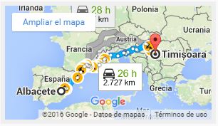 Mapa-de-ruta-de-transporte-Rumania-Espana